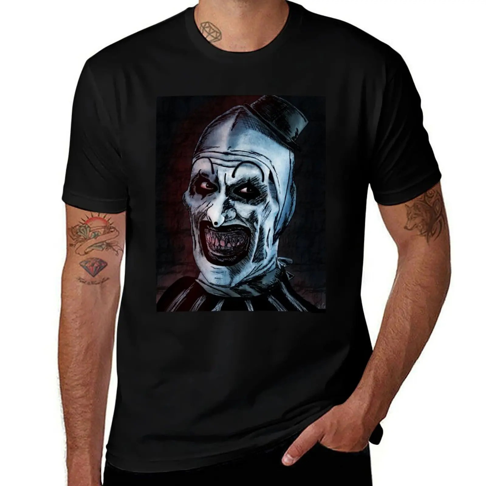 Футболка Art The Clown, мужские футболки, мужские футболки с рисунком для мужчин, повседневные
Футболка Art The Clown, мужские футболки, мужские футболки с рисунком для мужчин, повседневные