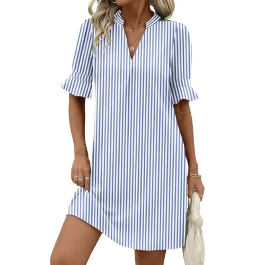 Zeagoo Summer Dresses for Women 2026 V Neck Ruffle Sleeve Loose Shift Dress Hawaiian Sundress Beach Vacation Clothes
Zeagoo Summer Dresses for Women 2026 V Neck Ruffle Sleeve Loose Shift Dress Hawaiian Sundress Beach Vacation Clothes