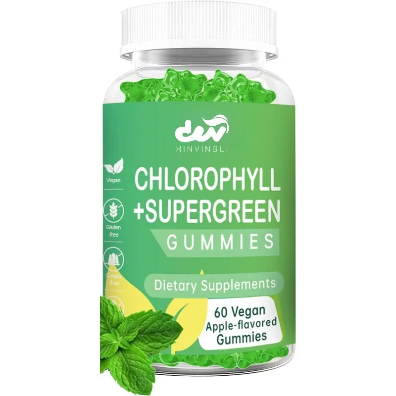 Chlorophyll gummies, containing organic super green, energy boosting, immune support, digestible -60 capsules
Chlorophyll gummies, containing organic super green, energy boosting, immune support, digestible -60 capsules
