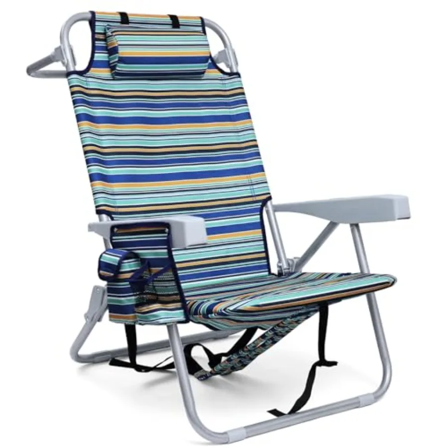Backpack Beach Chair for Adults Folding Beach Chair with 4 Positions Heavy Duty Chair with Large Cooler Pouch Support to 350LBS
Backpack Beach Chair for Adults Folding Beach Chair with 4 Positions Heavy Duty Chair with Large Cooler Pouch Support to 350LBS