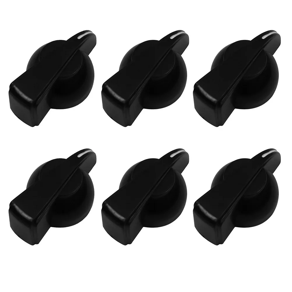 6pcs Potentiometer Knob Durable Plastic Cap for Guitar Amp Supplies Replacement 6mm Aperture Design
6pcs Potentiometer Knob Durable Plastic Cap for Guitar Amp Supplies Replacement 6mm Aperture Design