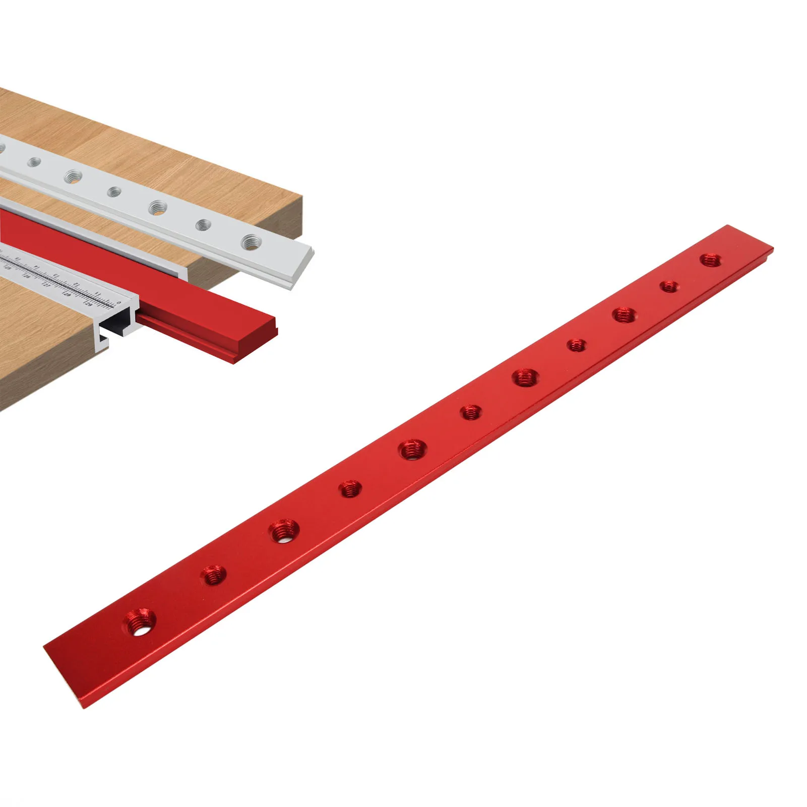 T Slot Miter Track Jig Aluminum Alloy Woodworking Slide Strip 300mm With Hole For Engraving Machine Table Saw Red
T Slot Miter Track Jig Aluminum Alloy Woodworking Slide Strip 300mm With Hole For Engraving Machine Table Saw Red