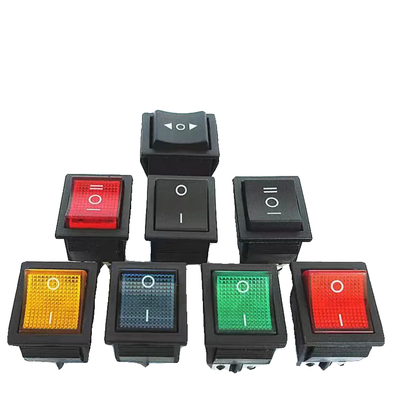 KCD4 LED Rocker Switch ON-OFF-ON 3 Position 6 Pins Electrical equipment With Light Power Switch 16A 250VAC/ 20A 125VAC
KCD4 LED Rocker Switch ON-OFF-ON 3 Position 6 Pins Electrical equipment With Light Power Switch 16A 250VAC/ 20A 125VAC