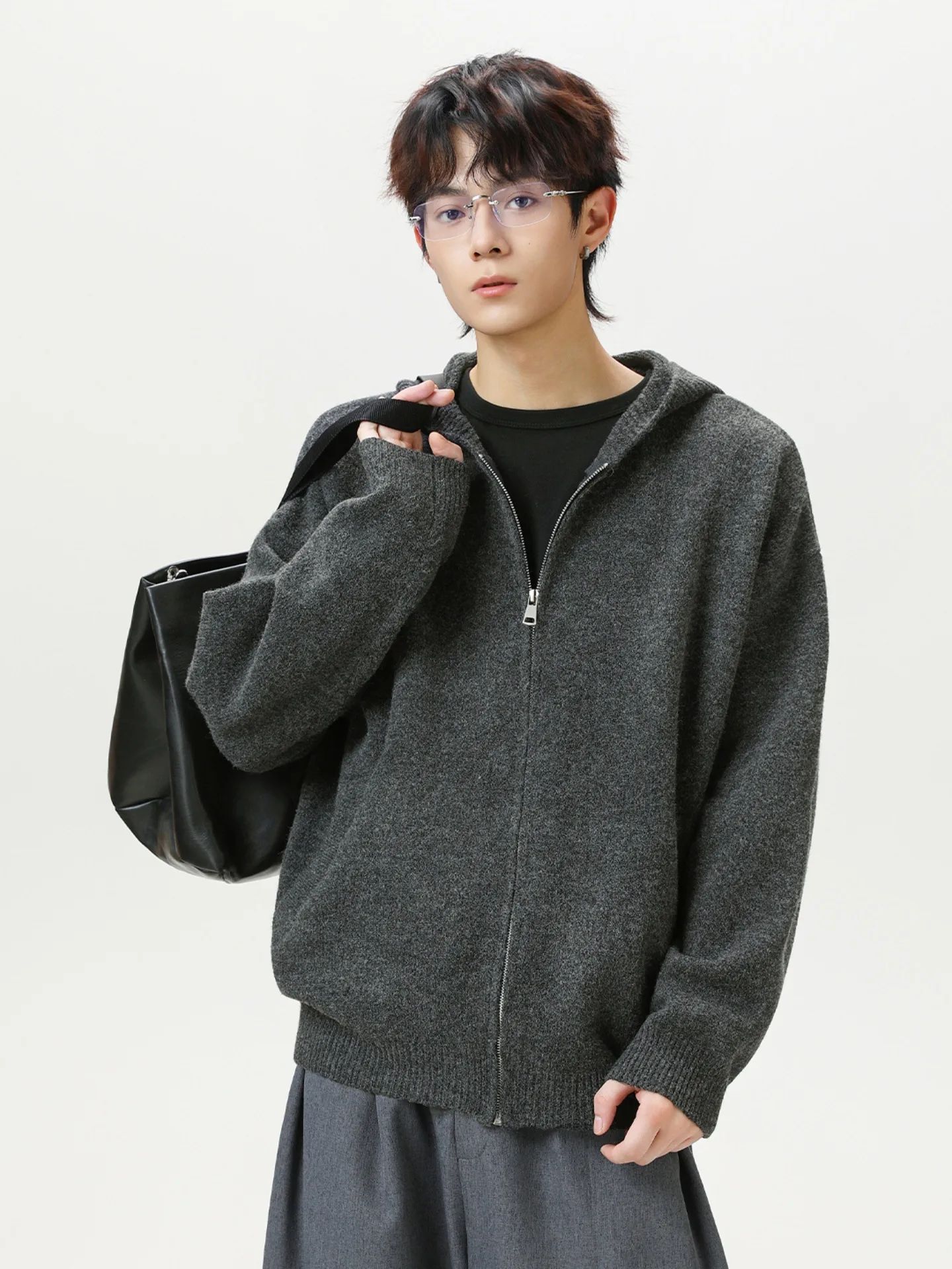 Heavyweight Textured Cardigan Hooded Sweater Men's Autumn/Winter Plush Soft Thickened Textured Knitted Sweater Jacket
Heavyweight Textured Cardigan Hooded Sweater Men's Autumn/Winter Plush Soft Thickened Textured Knitted Sweater Jacket