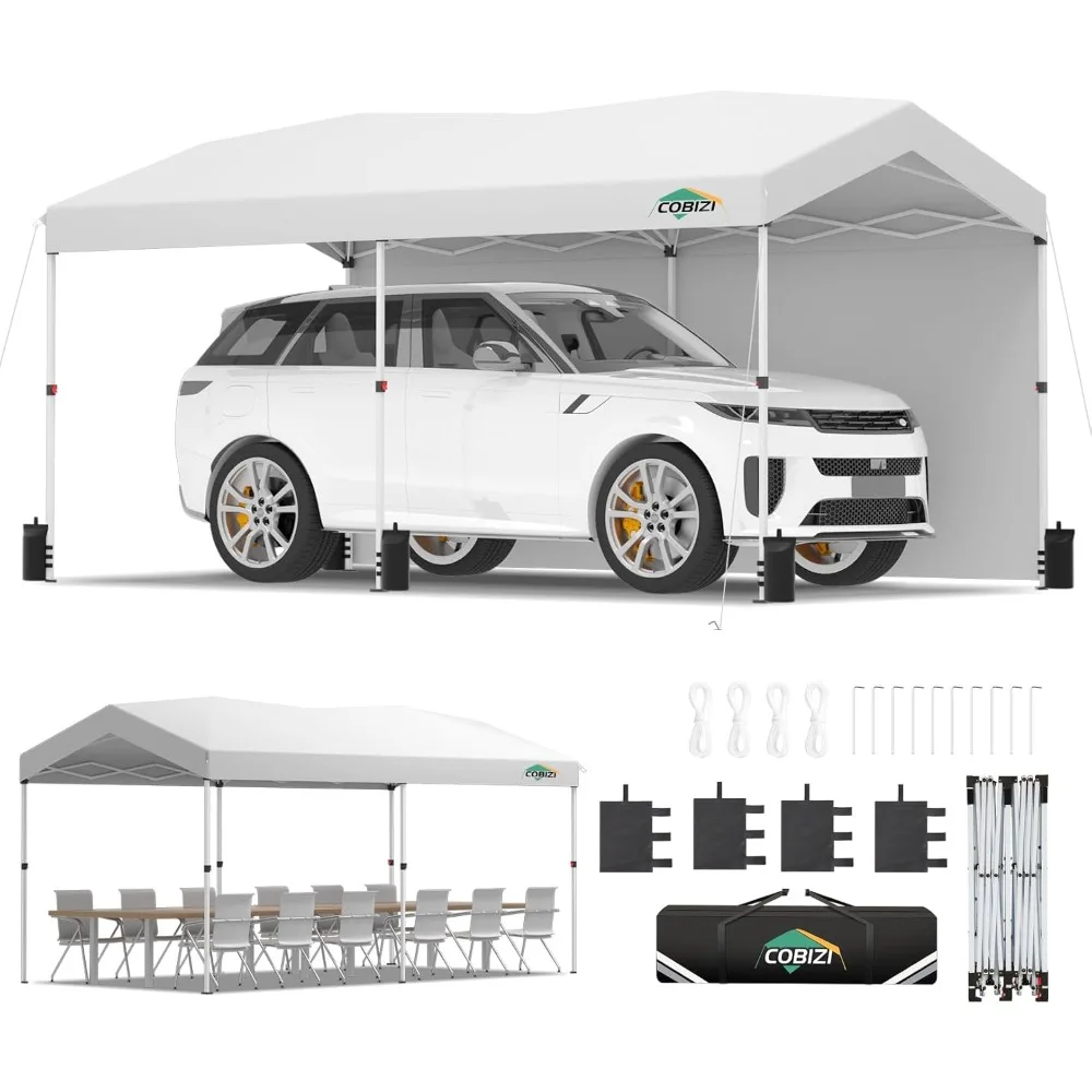 10x20 Pop up Canopy with 1-Button Push Center Lock, Portable Garage with 2 Sidewalls Carport Canopy Waterproof & UPF 50+,Canopy
10x20 Pop up Canopy with 1-Button Push Center Lock, Portable Garage with 2 Sidewalls Carport Canopy Waterproof & UPF 50+,Canopy