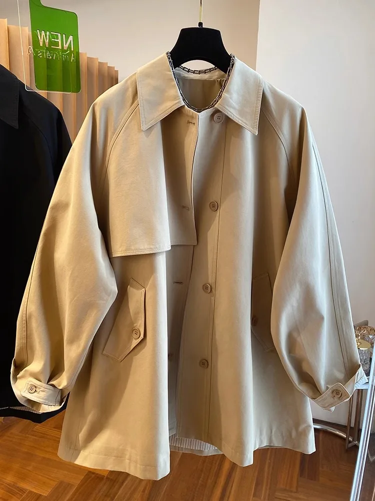 plus Size Spring 2024 Korean Style Workwear Windbreaker Jacket Loose Fit Slimming Medium Length Outerwear for Women
plus Size Spring 2024 Korean Style Workwear Windbreaker Jacket Loose Fit Slimming Medium Length Outerwear for Women