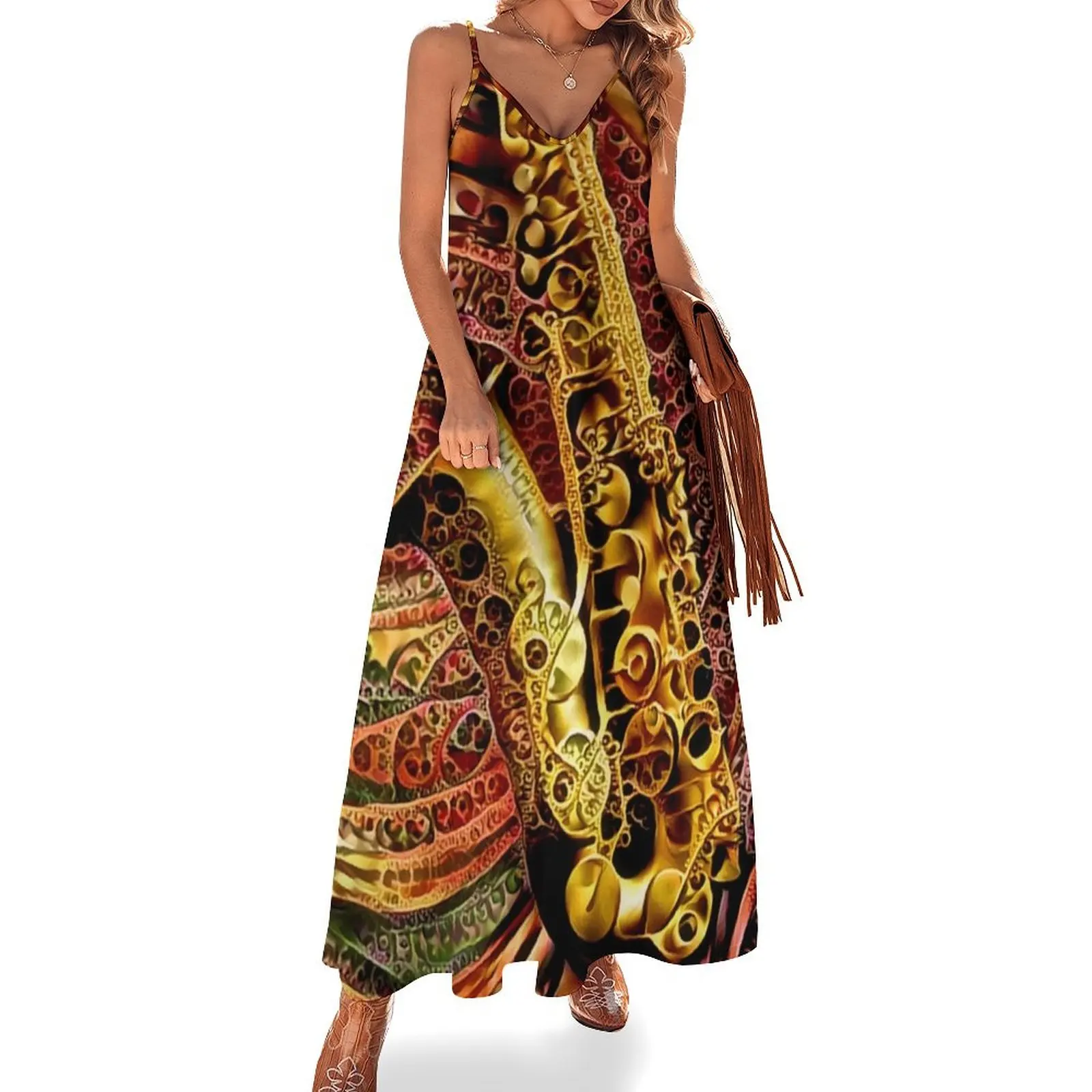 Ornamented saxophone Sleeveless Dress Casual dresses womens clothing women party dresses
Ornamented saxophone Sleeveless Dress Casual dresses womens clothing women party dresses