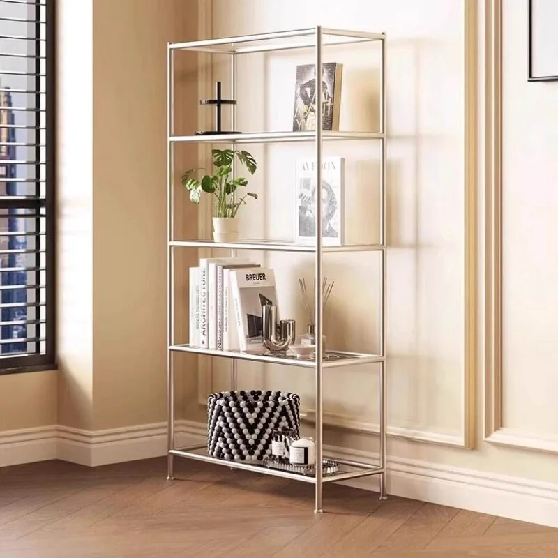 Modern Minimalist Stainless Steel Bookshelf Nordic Creative Floor Storage Rack Premium Living Room Home Furniture Estante FYBK
Modern Minimalist Stainless Steel Bookshelf Nordic Creative Floor Storage Rack Premium Living Room Home Furniture Estante FYBK