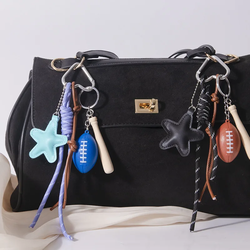 Unisex Bag Pendants New Leather Pentagram Baseball Accessories High-quality Keychains Bag Charms Trendy Funny Versatile Bag
Unisex Bag Pendants New Leather Pentagram Baseball Accessories High-quality Keychains Bag Charms Trendy Funny Versatile Bag