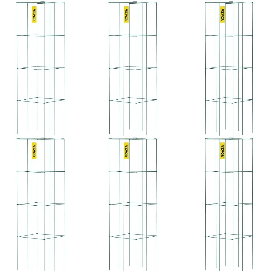 Tomato Cages 14.6 x 14.6 x 39.4 6 Packs Square Plant Support Cages Green PVC-Coated Steel Tomato Towers for Climbing Vegetable
Tomato Cages 14.6 x 14.6 x 39.4 6 Packs Square Plant Support Cages Green PVC-Coated Steel Tomato Towers for Climbing Vegetable