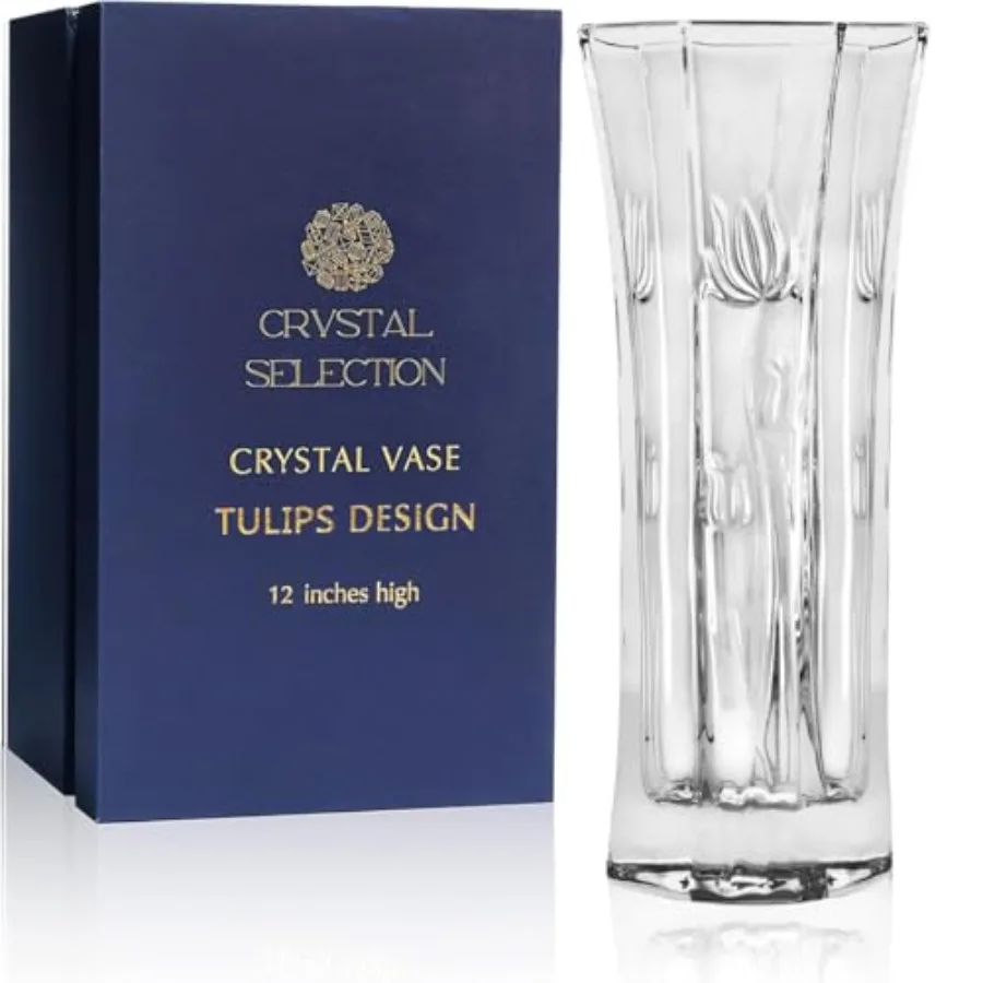 CS Crystal Vase 12-inch high,,for Flowers and Decor. Lovely Nice Shiny Piece. Perfect as a Gift, Suitable for All Occasions
CS Crystal Vase 12-inch high,,for Flowers and Decor. Lovely Nice Shiny Piece. Perfect as a Gift, Suitable for All Occasions