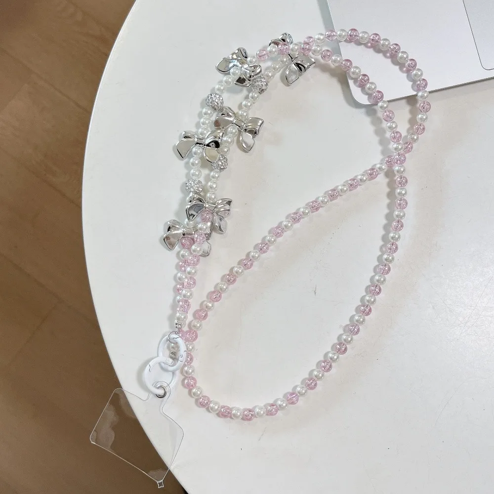 Bow Heart Mobile Phone Lanyard Diagonal Lanyard With Card Crossbody Phone Chain Beaded Long DIY Mobile Phone Chain Universal
Bow Heart Mobile Phone Lanyard Diagonal Lanyard With Card Crossbody Phone Chain Beaded Long DIY Mobile Phone Chain Universal