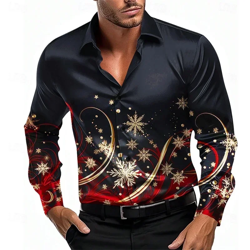 2025 Christmas Men's Christmas Scene Printed Shirt Snowflake Casual Fashion Lapel Button Long Sleeve Party Autumn Shirt S-6XL
2025 Christmas Men's Christmas Scene Printed Shirt Snowflake Casual Fashion Lapel Button Long Sleeve Party Autumn Shirt S-6XL