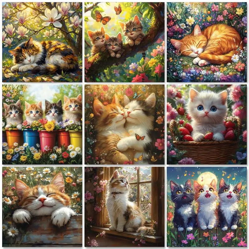 Cat Painting By Numbers Wall Art Picture Digital Oil Number Painting Kits Animal Craft Supplies For Adults DIY Color by Number
Cat Painting By Numbers Wall Art Picture Digital Oil Number Painting Kits Animal Craft Supplies For Adults DIY Color by Number