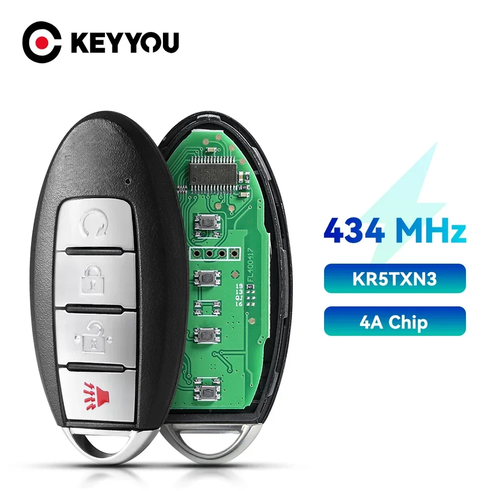 KEYYOU For Nissan Kicks 2018 2019 2020 KR5TXN3 S180144503 433.92MHz Keyless-Go Smart Remote Key
KEYYOU For Nissan Kicks 2018 2019 2020 KR5TXN3 S180144503 433.92MHz Keyless-Go Smart Remote Key