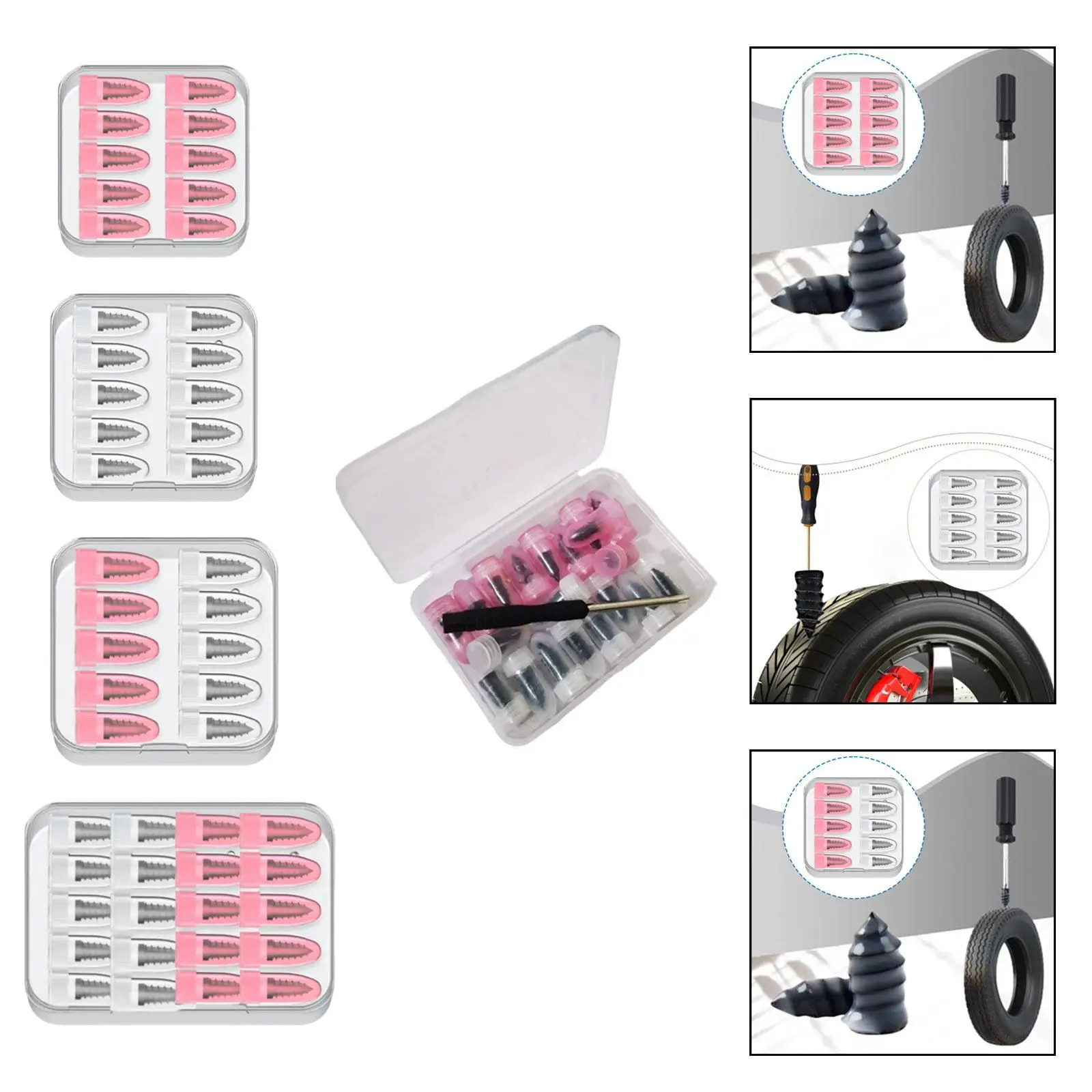 Tire Repair Rubber Nail Spiral Vacuum Tire Tool Universal Flat Tire Repair Kit for Car and Motorcycle Emergency
Tire Repair Rubber Nail Spiral Vacuum Tire Tool Universal Flat Tire Repair Kit for Car and Motorcycle Emergency