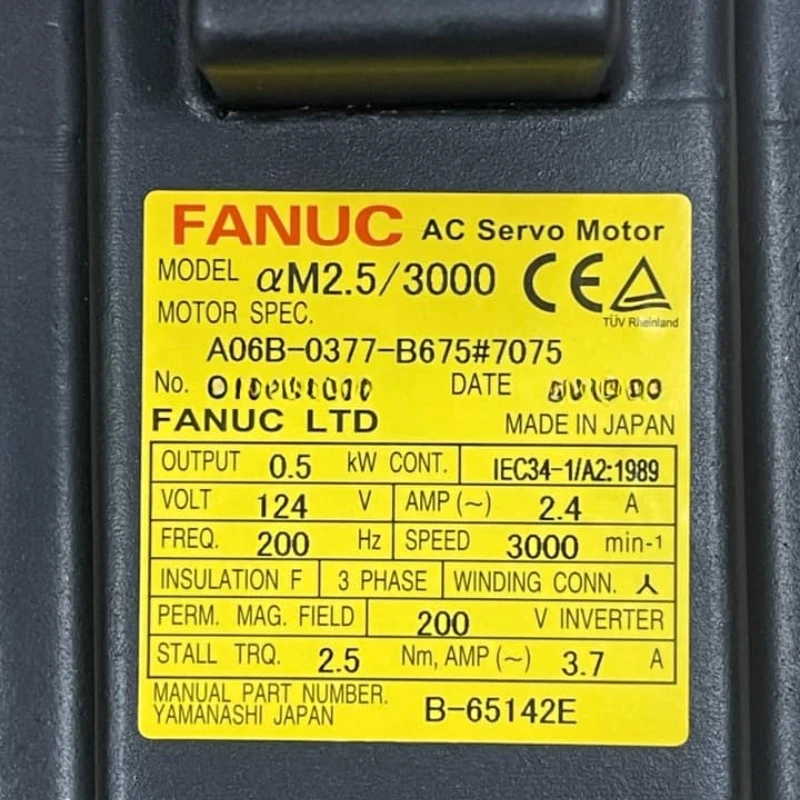 Fanuc A06B-0377-B675 # Серводвигатель 7075, протестирован, в наличии
Fanuc A06B-0377-B675 # Серводвигатель 7075, протестирован, в наличии