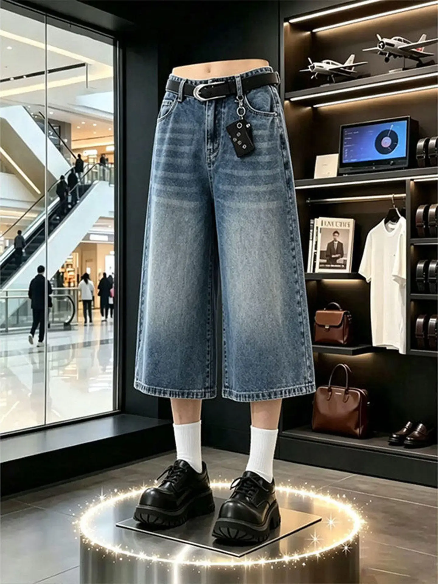 American Retro Washed Seven-Five Men's Jeans Summer Thin Loose Drape Straight Leg Slimming Sport Shorts Casual Straight Tube
American Retro Washed Seven-Five Men's Jeans Summer Thin Loose Drape Straight Leg Slimming Sport Shorts Casual Straight Tube