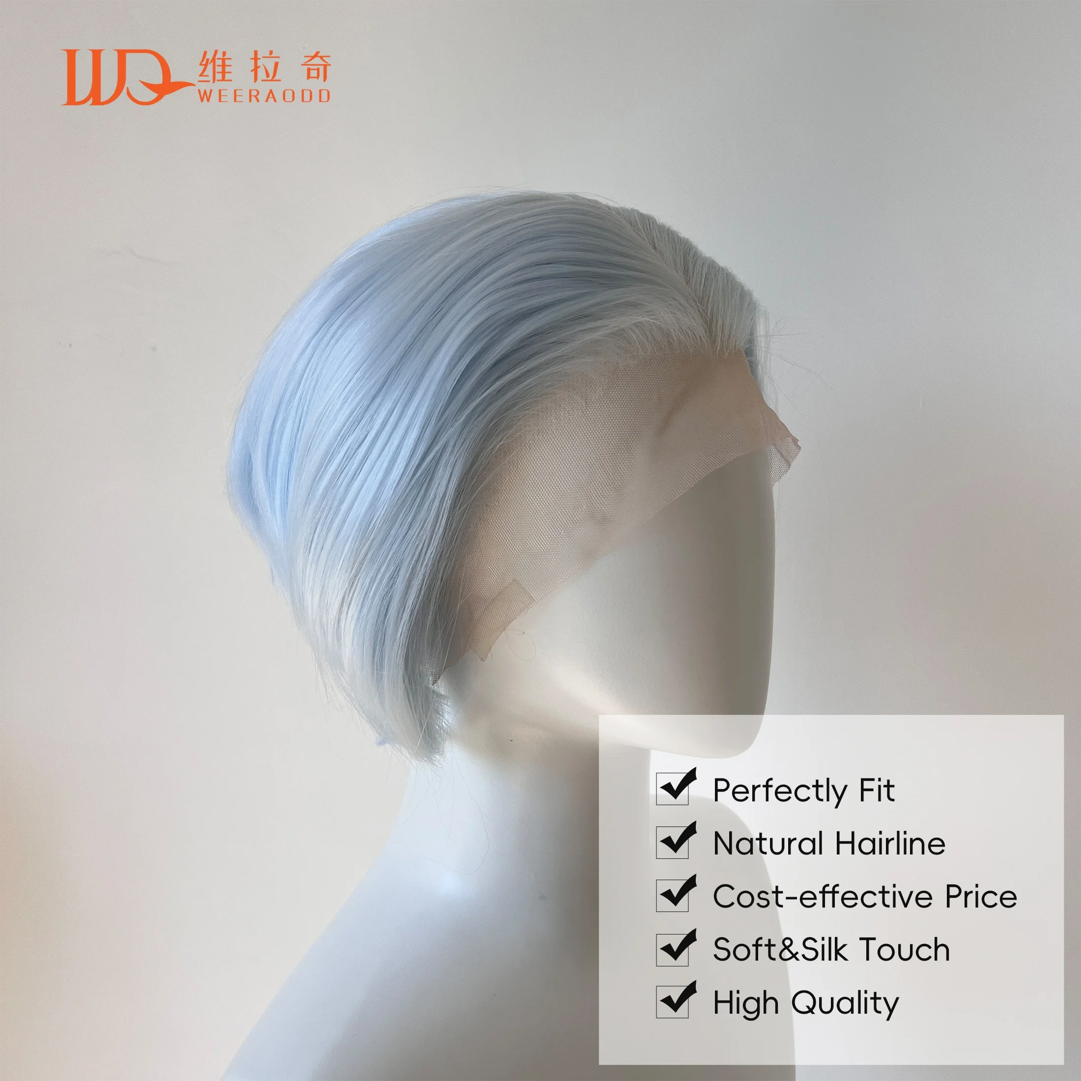 Short Bob Wig 13x4 Lace Frontal Synthetic Wig Ice Blue Light Blue Matte Heat Resistant Glueless Natural Hairline Men Women 10"
Short Bob Wig 13x4 Lace Frontal Synthetic Wig Ice Blue Light Blue Matte Heat Resistant Glueless Natural Hairline Men Women 10"