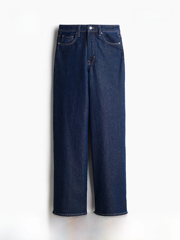 H&M Women's Soft Denim Jeans High Waist Straight Leg Cotton Lenzing Lyocell Summer New Arrival Ladies Fashion Pants
H&M Women's Soft Denim Jeans High Waist Straight Leg Cotton Lenzing Lyocell Summer New Arrival Ladies Fashion Pants