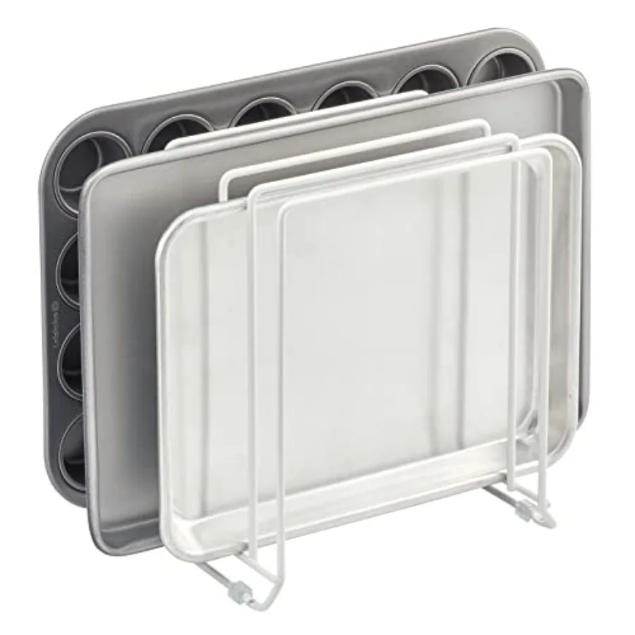 X-Large Steel Storage Tray Organizer Rack for Kitchen Cabinet - Divided Holder with 5 Slots for Skillets Frying Pan Pot Lids Cu
X-Large Steel Storage Tray Organizer Rack for Kitchen Cabinet - Divided Holder with 5 Slots for Skillets Frying Pan Pot Lids Cu