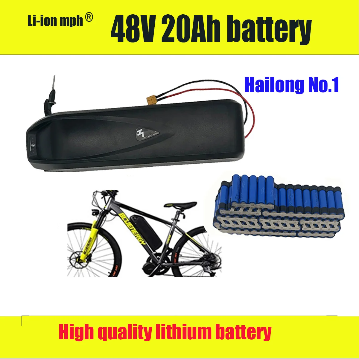 Original Hailong Battery +charger 48V 1200 cycles For 750W 550W 450W 350W Motor Built in 30A BMS High quality battery cells
Original Hailong Battery +charger 48V 1200 cycles For 750W 550W 450W 350W Motor Built in 30A BMS High quality battery cells