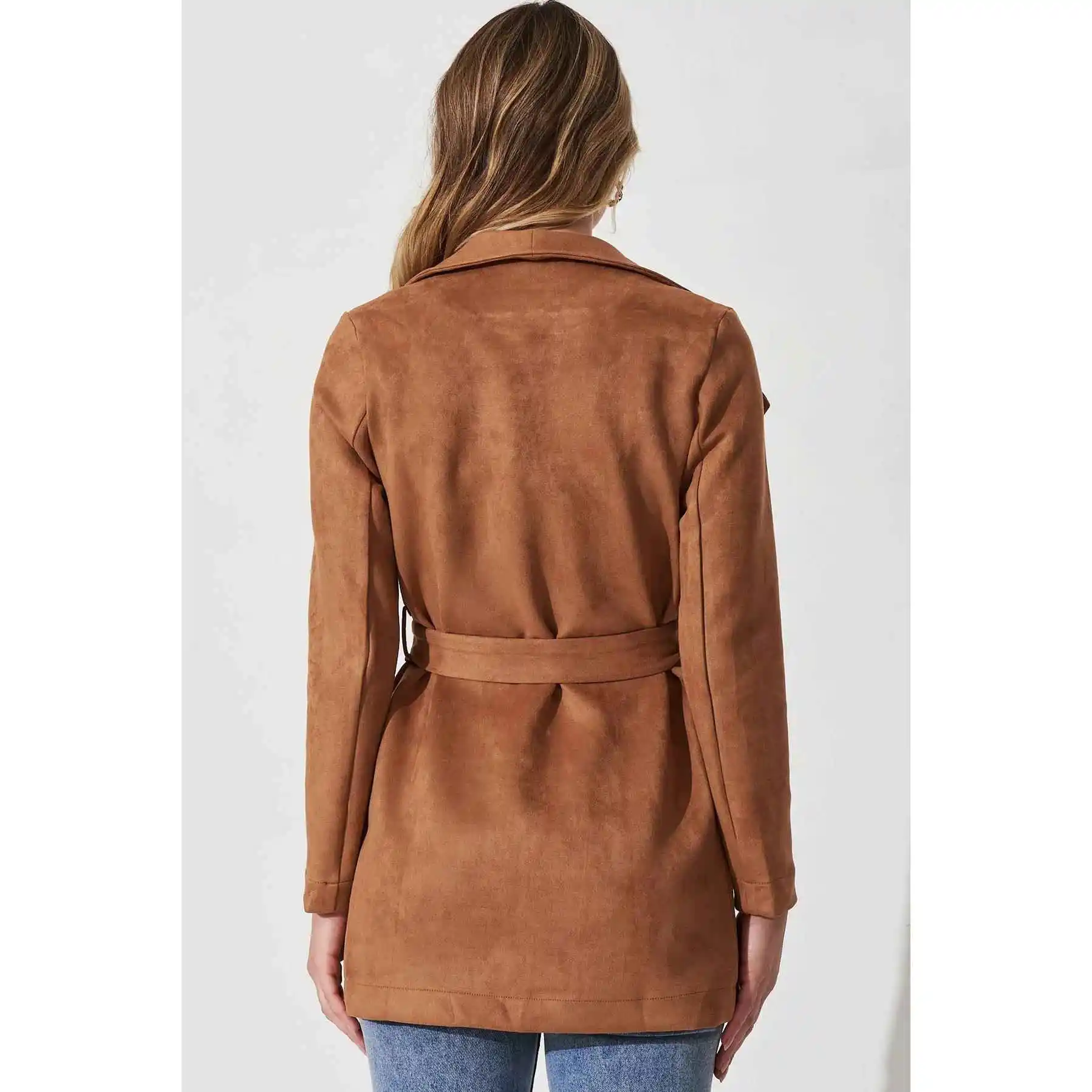 Women's Long Suede Jaet Big Collar Suit Cardigan Commute Sle Mid-Length Pure Color Casual Faion Autumn Collection
Women's Long Suede Jaet Big Collar Suit Cardigan Commute Sle Mid-Length Pure Color Casual Faion Autumn Collection