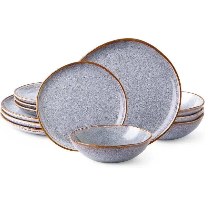 AmorArc Ceramic Dinnerware Sets Handmade Reactive Glaze Plates and Bowls Set Highly Chip and Crack Resistant | Dishwasher
AmorArc Ceramic Dinnerware Sets Handmade Reactive Glaze Plates and Bowls Set Highly Chip and Crack Resistant | Dishwasher