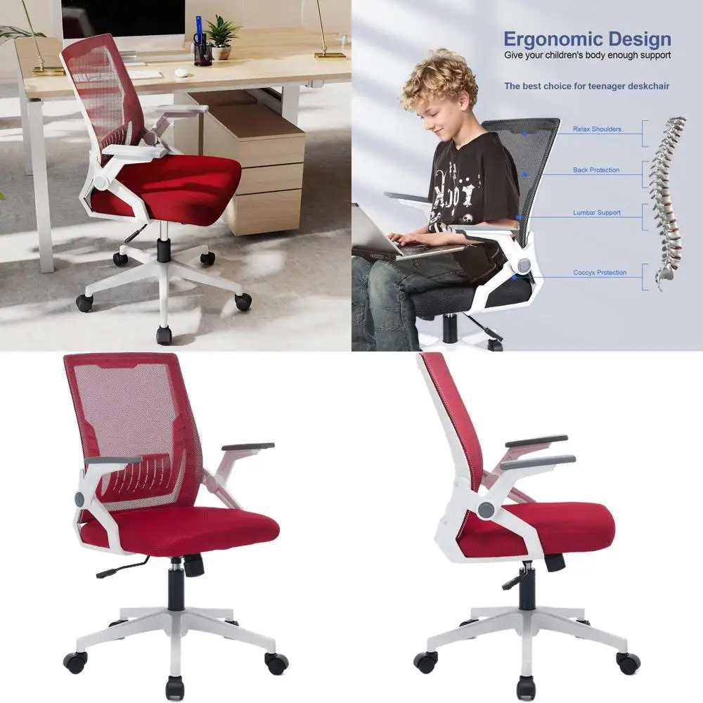 Compact Ergonomic Desk Chair with Flip-Up Arms for Home Office, Breathable Mesh Back, Space-Saving Swivel Chair
Compact Ergonomic Desk Chair with Flip-Up Arms for Home Office, Breathable Mesh Back, Space-Saving Swivel Chair