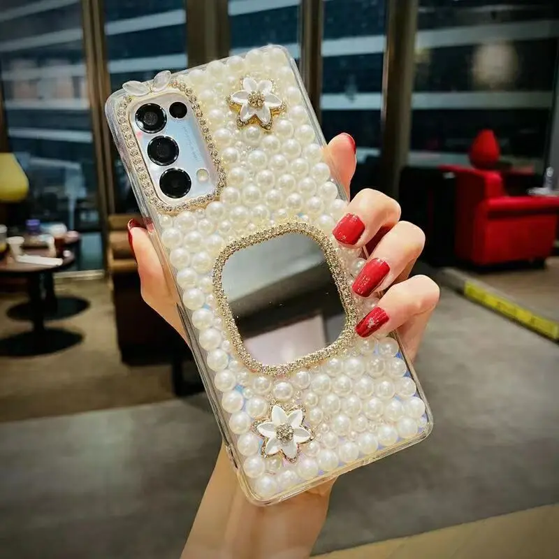 Luxury Mirror Phone Case with Pearl Flower For iphone 16 12 13 14 15 Plus Pro Max
Luxury Mirror Phone Case with Pearl Flower For iphone 16 12 13 14 15 Plus Pro Max