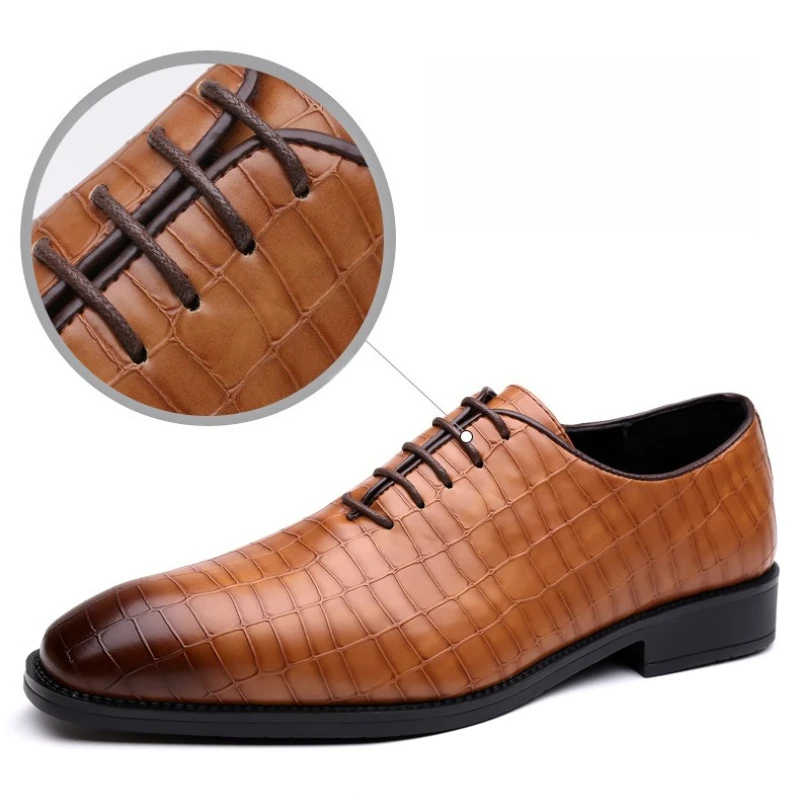 New Lace-up Snake-patterned Leather Shoes for Men Elegant Comfortable Formal Business Oxford Shoes for Gentlemen Dress Loafers
New Lace-up Snake-patterned Leather Shoes for Men Elegant Comfortable Formal Business Oxford Shoes for Gentlemen Dress Loafers