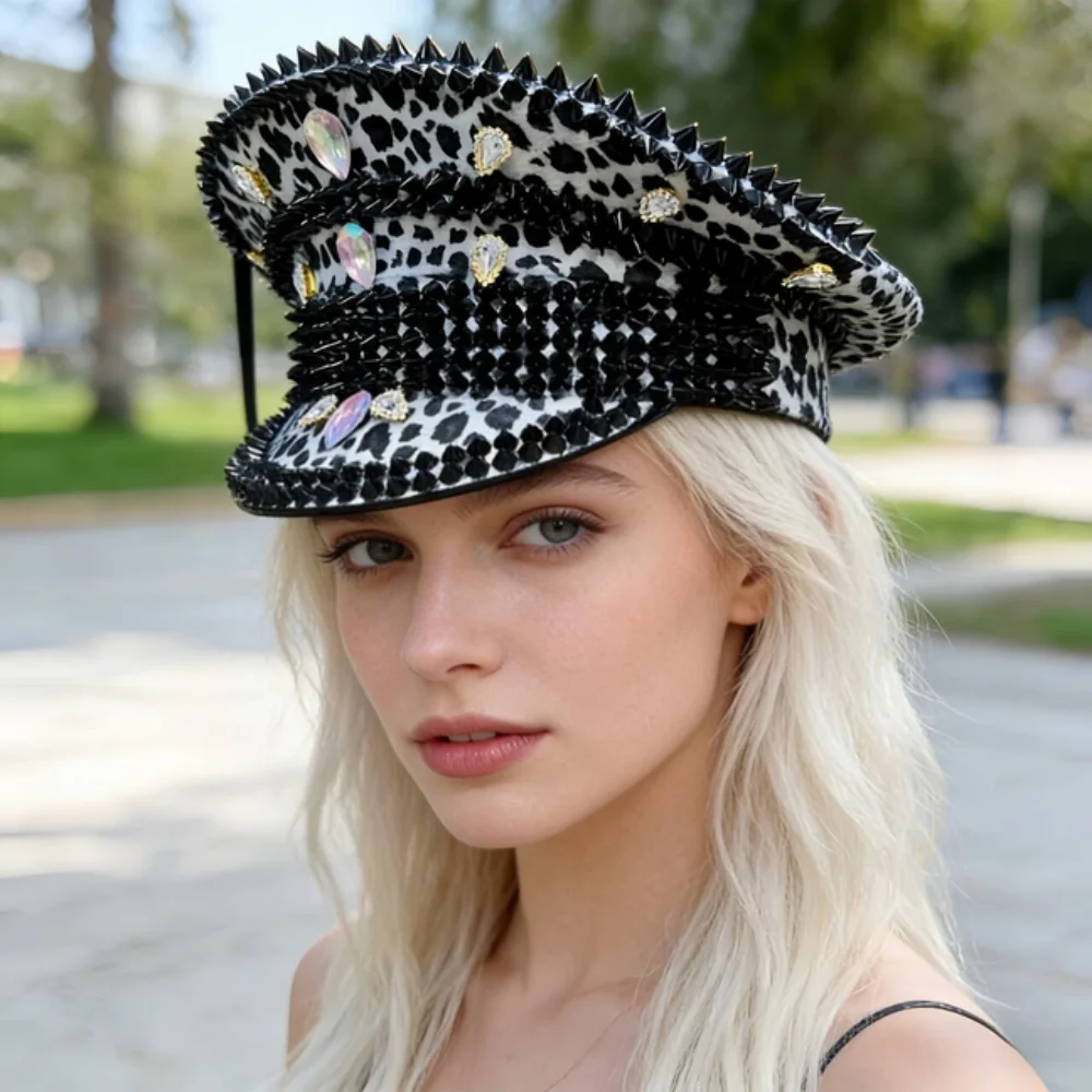 Rhinestone Captain Hat Women, Cosplay Cap, Luxury Festival Hats, Burning Man Halloween Anime Convention Costume Accessories
Rhinestone Captain Hat Women, Cosplay Cap, Luxury Festival Hats, Burning Man Halloween Anime Convention Costume Accessories
