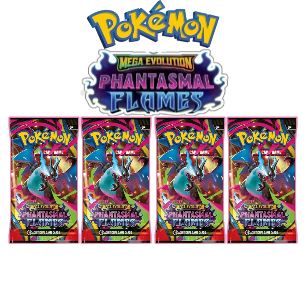 Коллекционные карточки Pokémon MEGA Evolution Phantasmal Flames, 10 карт в упаковке, подарок для фанатов
Коллекционные карточки Pokémon MEGA Evolution Phantasmal Flames, 10 карт в упаковке, подарок для фанатов