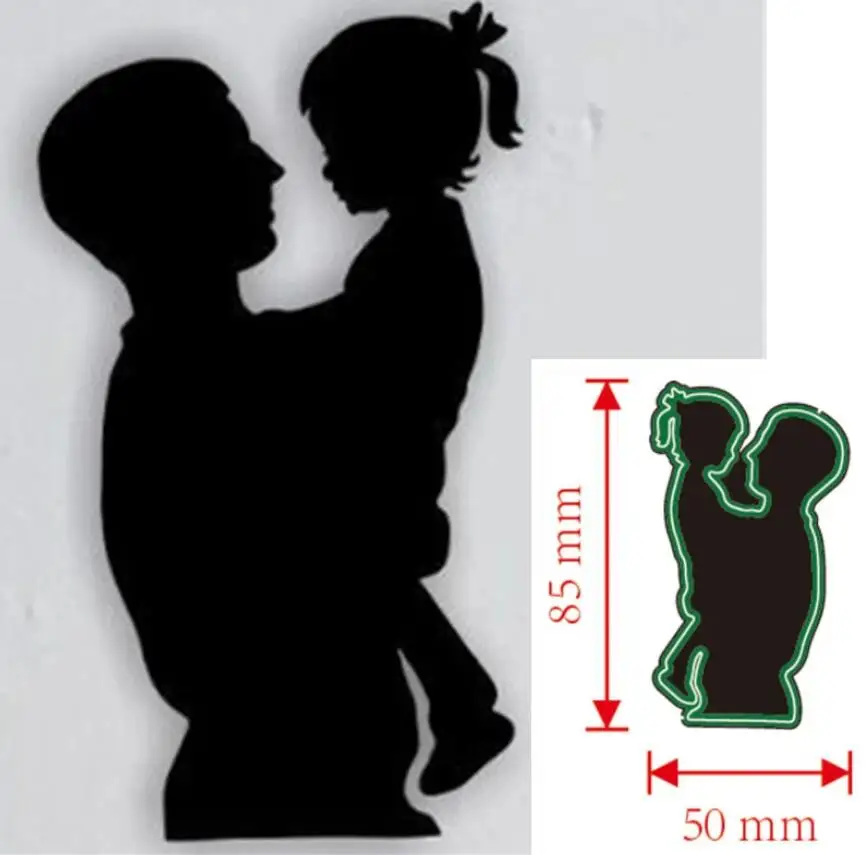 Father and Daughter metal cutting dies Scrapbooking paper craft knife mould blade punch template Embossing stencils 1pcs
Father and Daughter metal cutting dies Scrapbooking paper craft knife mould blade punch template Embossing stencils 1pcs