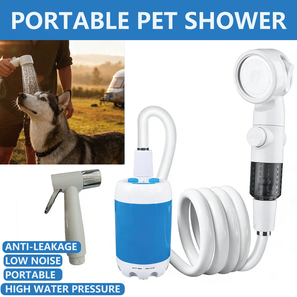 Portable Pet Shower Outdoor 2pcs Showerhead USB Rechargeable Electric Shower Pump for Camping Car Washing Gardening Cleaning
Portable Pet Shower Outdoor 2pcs Showerhead USB Rechargeable Electric Shower Pump for Camping Car Washing Gardening Cleaning