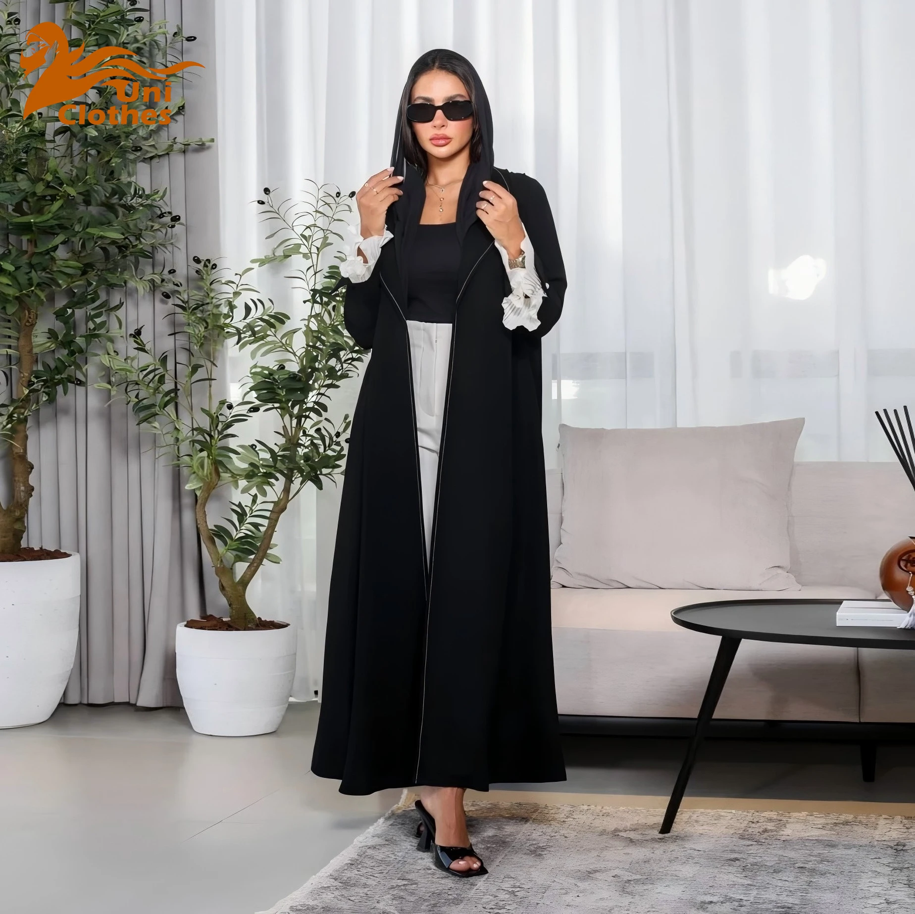 UNI Ramadan Eid Open Abaya Fold Kimono Abaya Coat Islam Мусульманский скромный кардиган Платье Женщины Kebaya Kaftan Dubai Robe Femme Musulm
UNI Ramadan Eid Open Abaya Fold Kimono Abaya Coat Islam Мусульманский скромный кардиган Платье Женщины Kebaya Kaftan Dubai Robe Femme Musulm