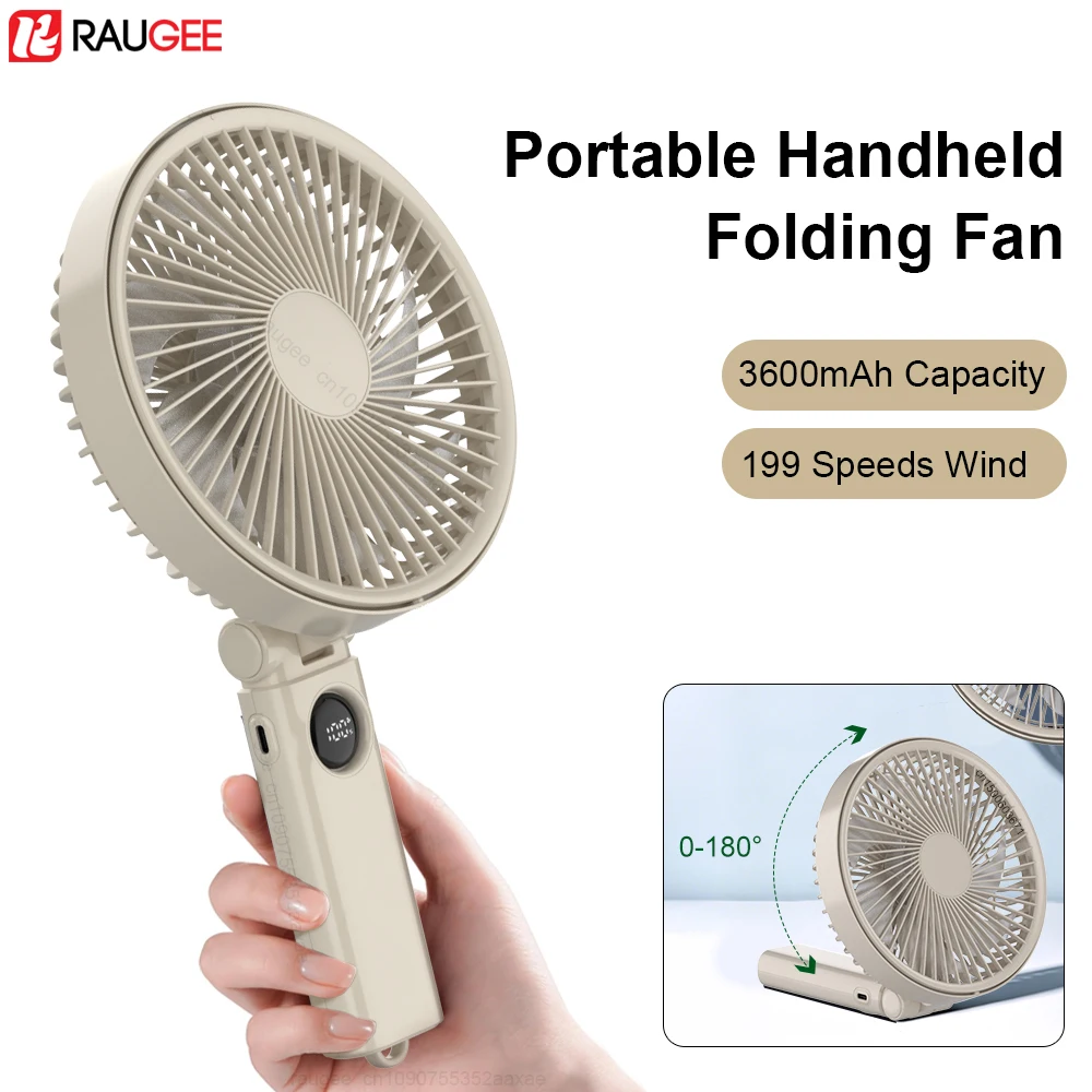 Portable Folding Handheld Fan 3600mAh Wireless Desktop Rechargeable Fan 199 Speeds Wind Angle Adjustable for Home Outdoor Travel
Portable Folding Handheld Fan 3600mAh Wireless Desktop Rechargeable Fan 199 Speeds Wind Angle Adjustable for Home Outdoor Travel