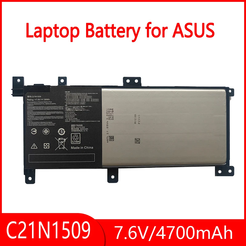 C21N1509 Аккумулятор для ноутбука ASUS X556UA X556UB X556UF X556UJ X556UQ F556 F556U F556UA K556U K556UA K556UR A556U 4700 мАч
C21N1509 Аккумулятор для ноутбука ASUS X556UA X556UB X556UF X556UJ X556UQ F556 F556U F556UA K556U K556UA K556UR A556U 4700 мАч