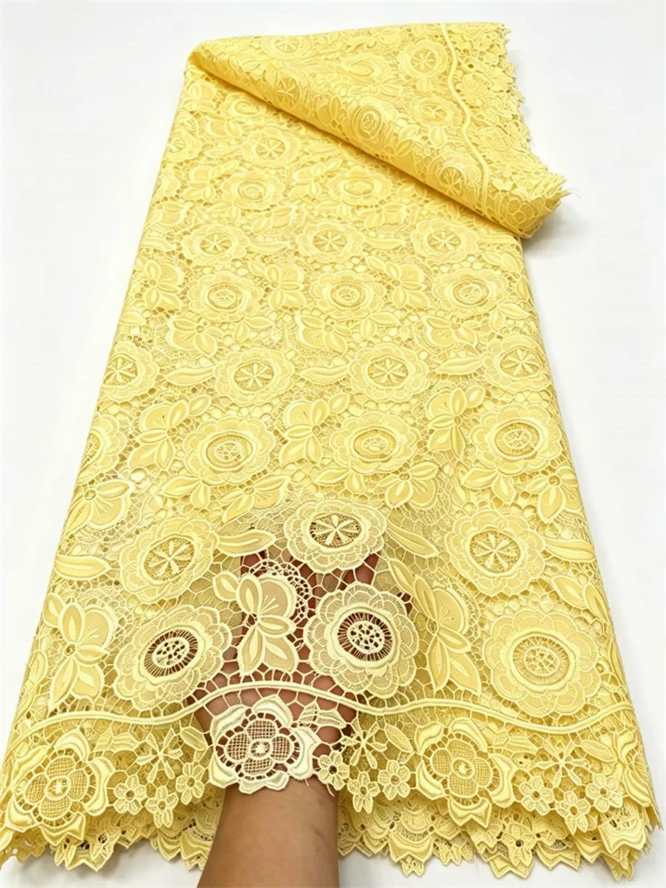 Yellow Nigerian Guipure Cord Lace Fabric 2026 High Quality Sequins African Mesh Milk Silk Embroidery Lace Fabric Women Sewing
Yellow Nigerian Guipure Cord Lace Fabric 2026 High Quality Sequins African Mesh Milk Silk Embroidery Lace Fabric Women Sewing