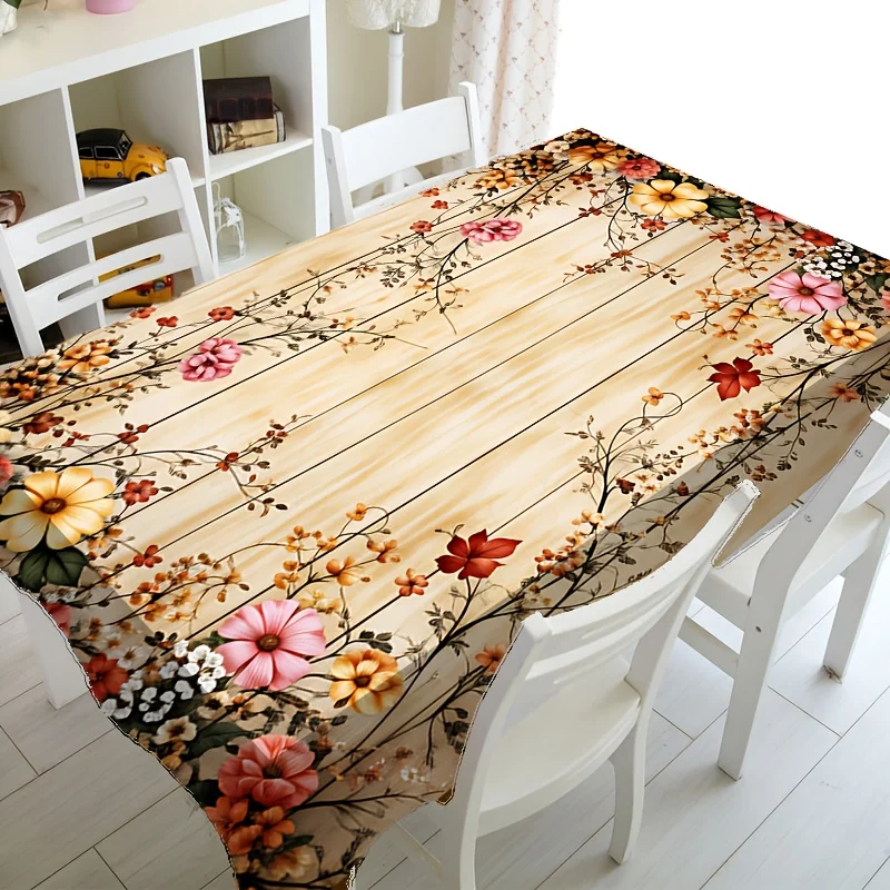 1pc Wood Grain Floral Tablecloth Warm Natural Style Polyester Printed Rectangular Table Cover Home Dining Table Decoration Parties Holidays Restaurants Gatherings Indoor Outdoor Use Tablecloth Durable Machine Washable Easy Care Home Dining Accessory
1pc Wood Grain Floral Tablecloth Warm Natural Style Polyester Printed Rectangular Table Cover Home Dining Table Decoration Parties Holidays Restaurants Gatherings Indoor Outdoor Use Tablecloth Durable Machine Washable Easy Care Home Dining Accessory