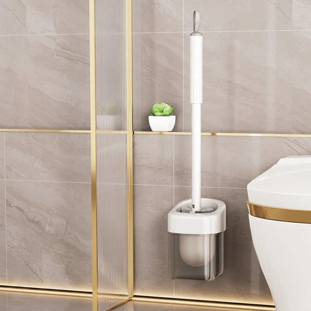 Punch-Free Toilet Brush Groove Design Sturdy Plastic Cleaning Brush Firm Bristles Hemispherical Brush Head Wall Mount Brush
Punch-Free Toilet Brush Groove Design Sturdy Plastic Cleaning Brush Firm Bristles Hemispherical Brush Head Wall Mount Brush