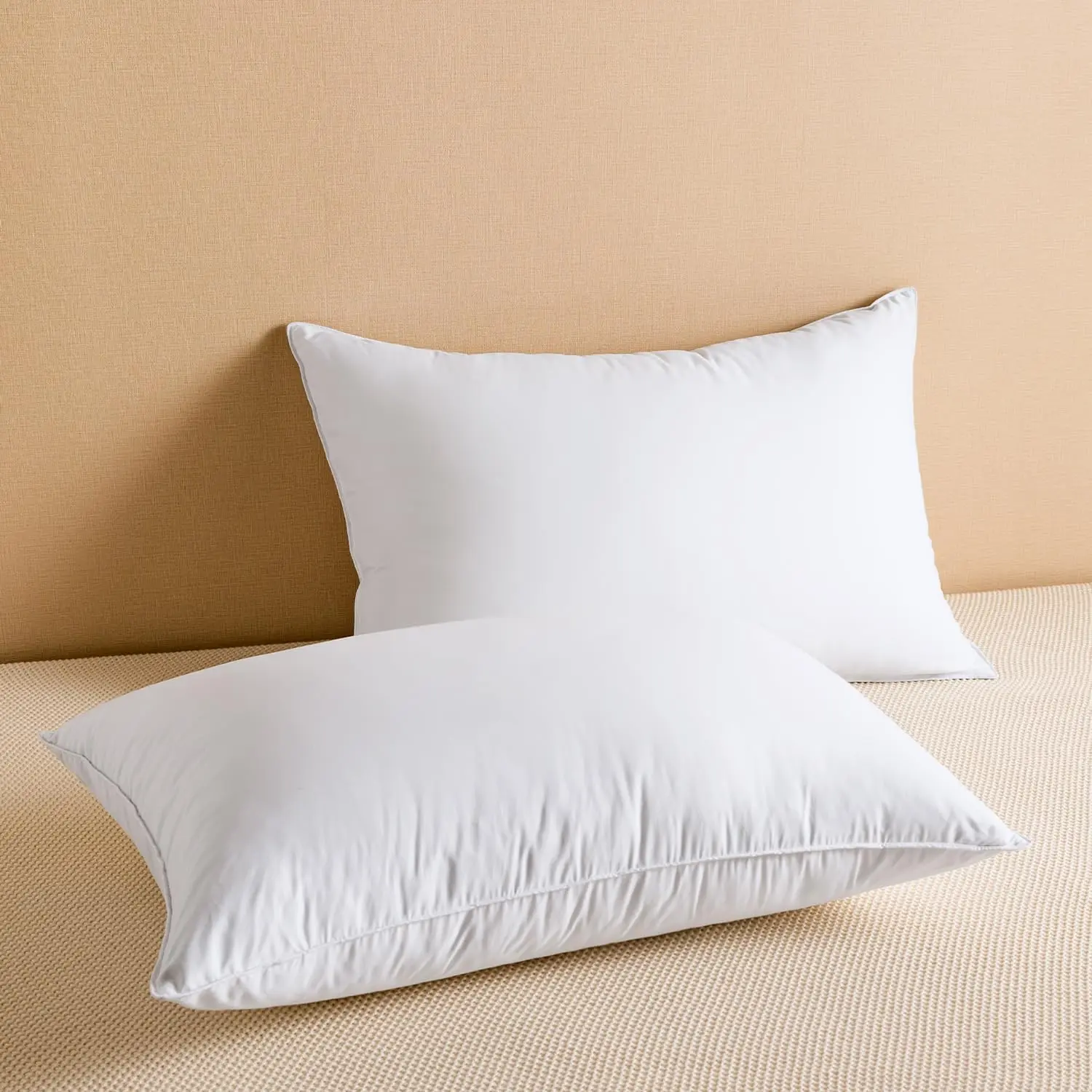 Goose Feather Down Pillows Queen Size Set Of 2, Luxury Soft Feather Pillows For Sleeping, Smooth Down-Proof Fabric, Hotel
Goose Feather Down Pillows Queen Size Set Of 2, Luxury Soft Feather Pillows For Sleeping, Smooth Down-Proof Fabric, Hotel