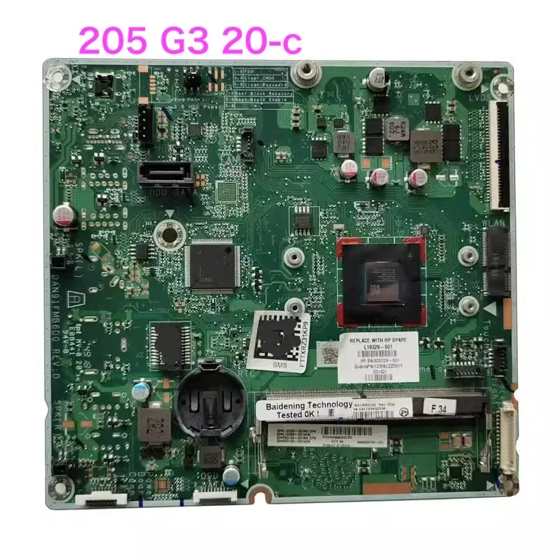 Suitable for HP 205 G3 20-c Motherboard DAN91FMB6D0 L19326-601 920128-001 Mainboard 100% tested fully work
Suitable for HP 205 G3 20-c Motherboard DAN91FMB6D0 L19326-601 920128-001 Mainboard 100% tested fully work