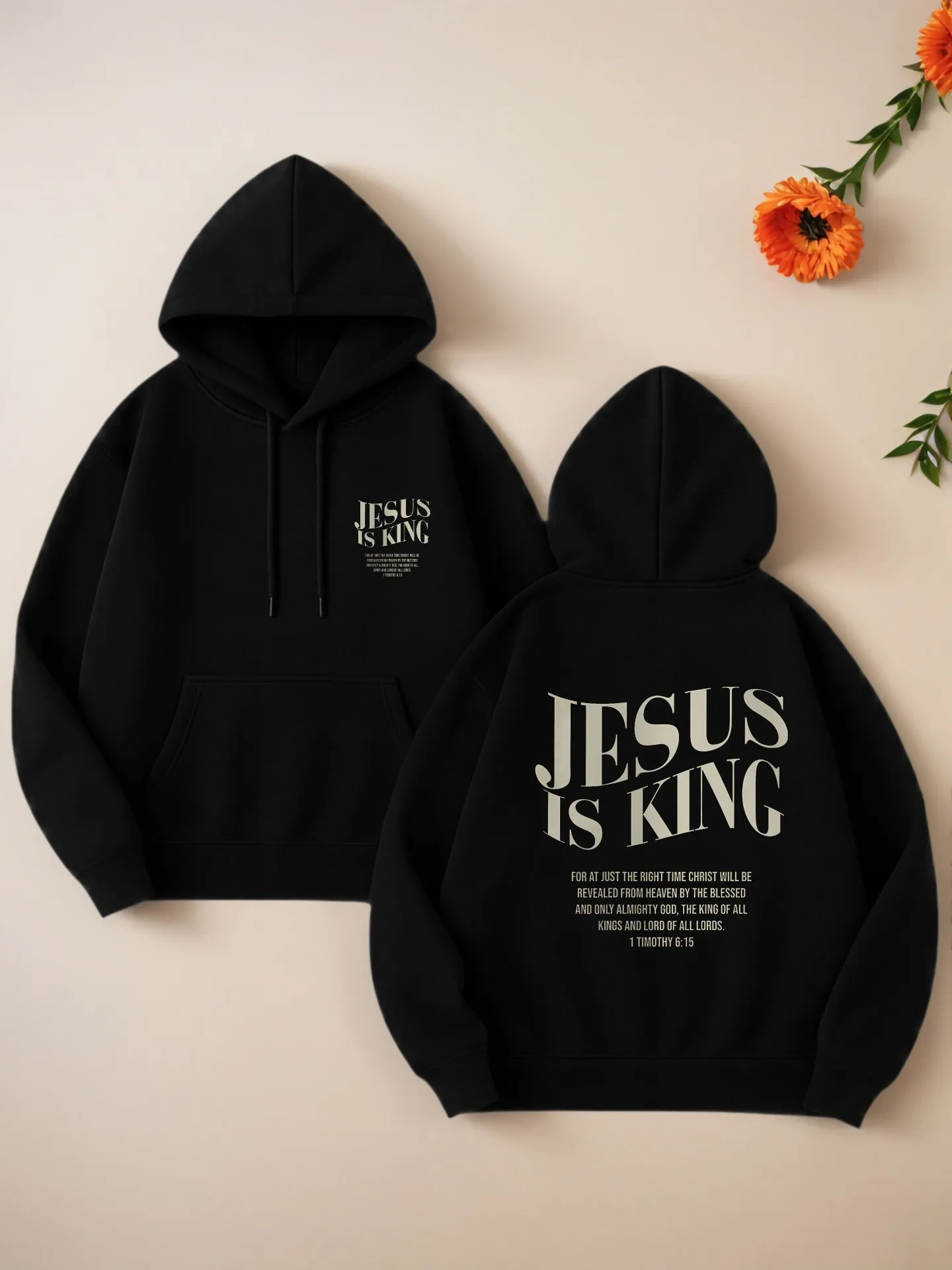 Jesus Is King Graphic Hoodie, Casual Streetwear, Letter Print, Cotton Blend, Casual Everyday Wear, For Men
Jesus Is King Graphic Hoodie, Casual Streetwear, Letter Print, Cotton Blend, Casual Everyday Wear, For Men