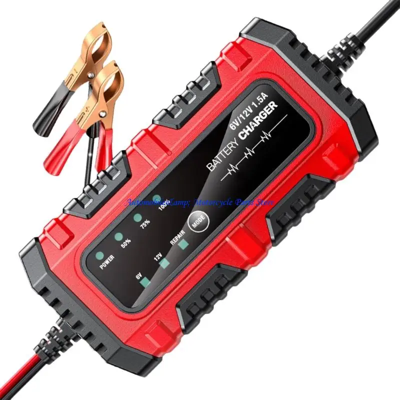 H7BD Compact 6V/12V 1.5A Automotive Chargers Tool for Lead Acid Batteries Maintenance
H7BD Compact 6V/12V 1.5A Automotive Chargers Tool for Lead Acid Batteries Maintenance