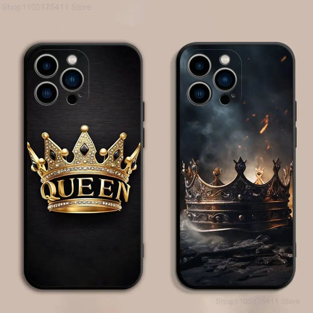 KING Q-Queen Crown Letter Phone Case For iPhone 17,16,15,14,13,12,Pro,Max,Plus,E,SE4,Air,Mini Black Soft Cover
KING Q-Queen Crown Letter Phone Case For iPhone 17,16,15,14,13,12,Pro,Max,Plus,E,SE4,Air,Mini Black Soft Cover