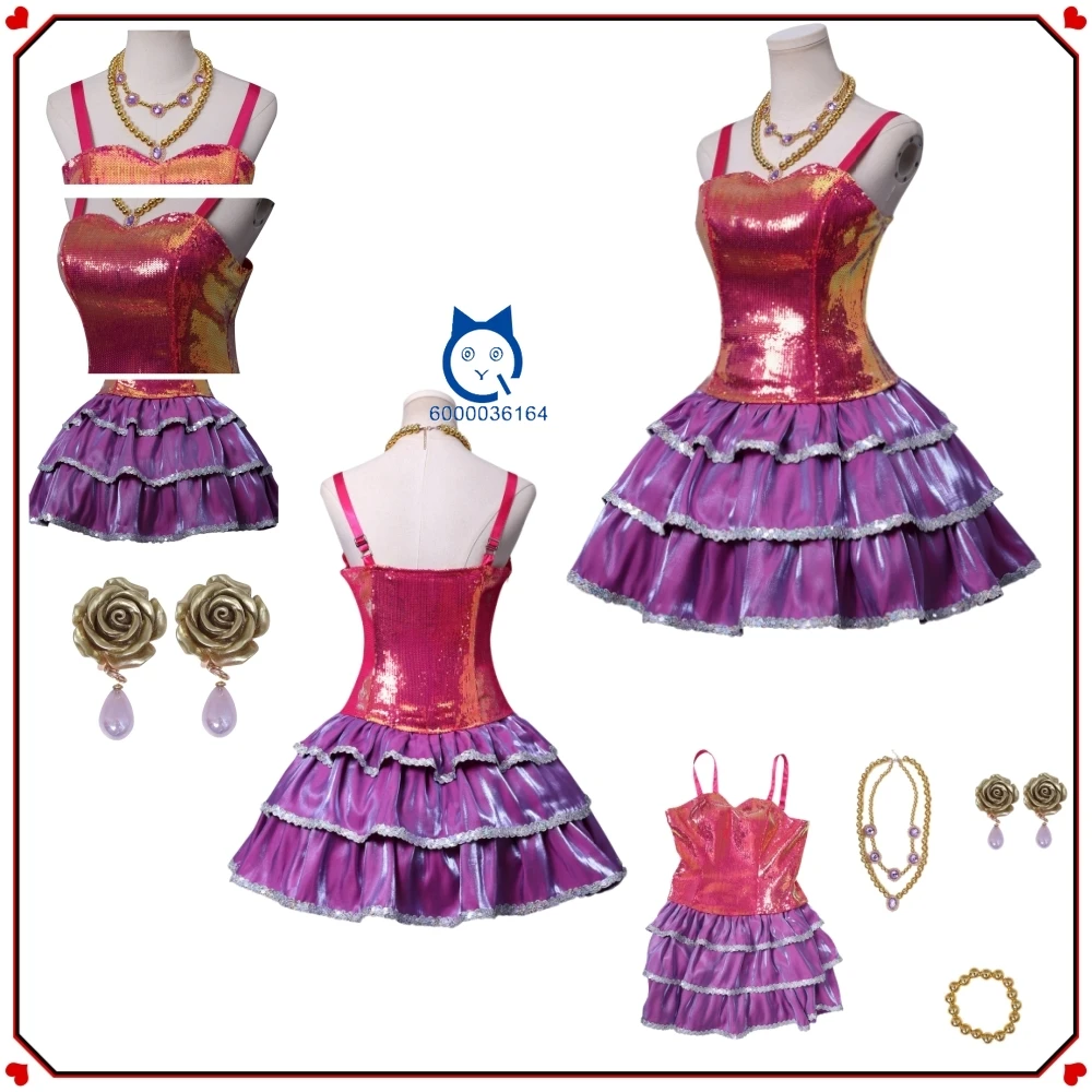 Anime Barbie Cosplay Costume Popular Role Playing Cute Sequin Decoration Formal Dress with Errings for Women Comic Con Party
Anime Barbie Cosplay Costume Popular Role Playing Cute Sequin Decoration Formal Dress with Errings for Women Comic Con Party