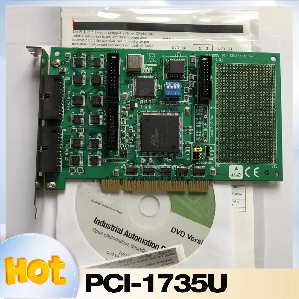 Для карты сбора данных цифрового ввода-вывода Advantech PCI-1735U 64, PCI-1735U-AE 
Для карты сбора данных цифрового ввода-вывода Advantech PCI-1735U 64, PCI-1735U-AE