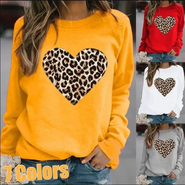 2024 Autumn Winter New Fashion Womens Blouse Long Sleeve Round Neck Sweatshirts Leopard Print Femme Loose Pullover Casual Tops
2024 Autumn Winter New Fashion Womens Blouse Long Sleeve Round Neck Sweatshirts Leopard Print Femme Loose Pullover Casual Tops