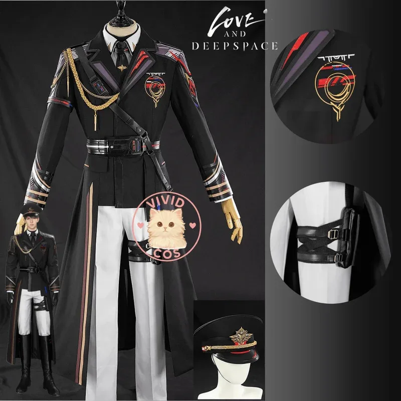 In Stock Game Love and Deepspace Cosplay Anime Caleb Costume High Quality Black Uniform Suits for Men with Hat Adult Comic Con
In Stock Game Love and Deepspace Cosplay Anime Caleb Costume High Quality Black Uniform Suits for Men with Hat Adult Comic Con